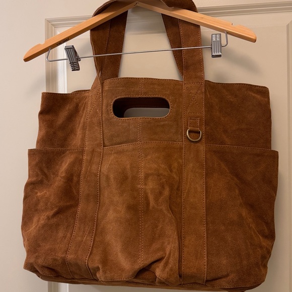 NWOT Free People Suede Caravan Tote - Picture 5 of 12